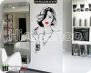 استیکر و برچسب دیواری آرایشگاه زنانه hair saloon wallstickers کد h1905