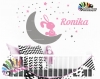 استیکر ماه و ستاره همراه خرگوش همراه با اسم دلخواه Moon & Star with Rabbit همره اسم دلخواه کد h983