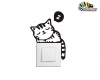 استیکر کلید و پریز گربه خوابیده cat wallstickersکدh2130