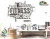 استیکرو برچسب دیواری متن فیتنس ، fitness کد h807
