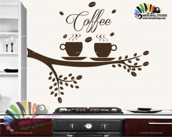 استیکر و برچسب دیواری قهوه،کافه و کافی شاپ cafe، coffe shop wallsticker کد h966
