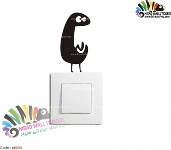 استیکر کلید و پریز پرنده گردن دراز Long Necked Bird Wallstickers کد h2426
