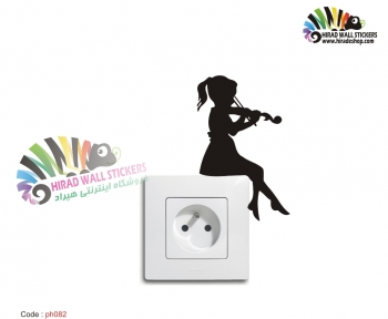 برچسب کلید و پریز دختر ویولن زن violonist girlکد h2415