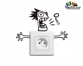 برچسب  و استیکر کلید و پریز دست باز Switches and Sockets wallstickersکد h2055