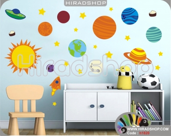 استیکر و برچسب دیواری سیارات و ستاره ها planet and stars wallsticker کدh1820