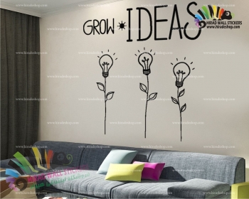 استیکر و برچسب دیواری اداری رشد ایده ها grow ideas wall stickers کد h917