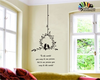  استیکر سبد و پرندهbirds and bascket wallstickersکد h057