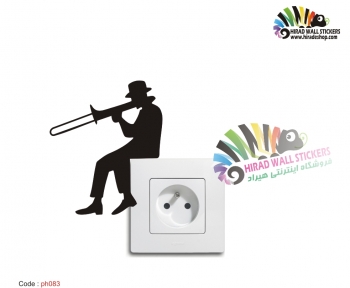 استیکر کلید و پریز ترومپت 2 trumpet wallstickersکد h2420