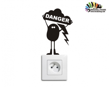استیکر کلید و پریز danger Switches and Sockets wallstickersکد h2102