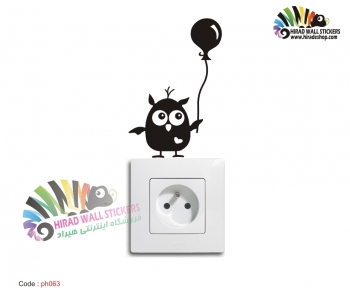 استیکر کلید و پریز جوجه و بادکنک chick,balloon wallstickersکد h2328