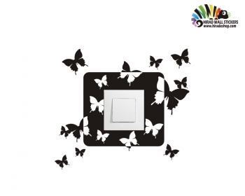 استیکر کلید و پریز پرواز پروانه Switches and Sockets wallstickers کد h2264