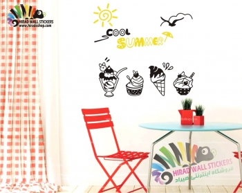 استیکروبرچسب دیواری کافه،قهوه،کافی شاپ و بستنی Ice Cream,cofe Wallstickers کد h644
