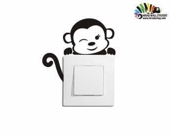 استیکر کلید و پریز میمون Switches and Sockets wallstickersکد h2256