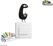 استیکر کلید و پریز پرنده گردن دراز Long Necked Bird Wallstickers کد h2426