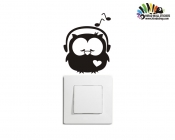 استیکر کلید و پریز جغد و هدفون owl wallstickersکد h2246