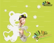 آینه اتاق کودک خرسی کد hpa044