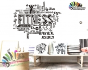 استیکرو برچسب دیواری متن فیتنس ، fitness کد h807